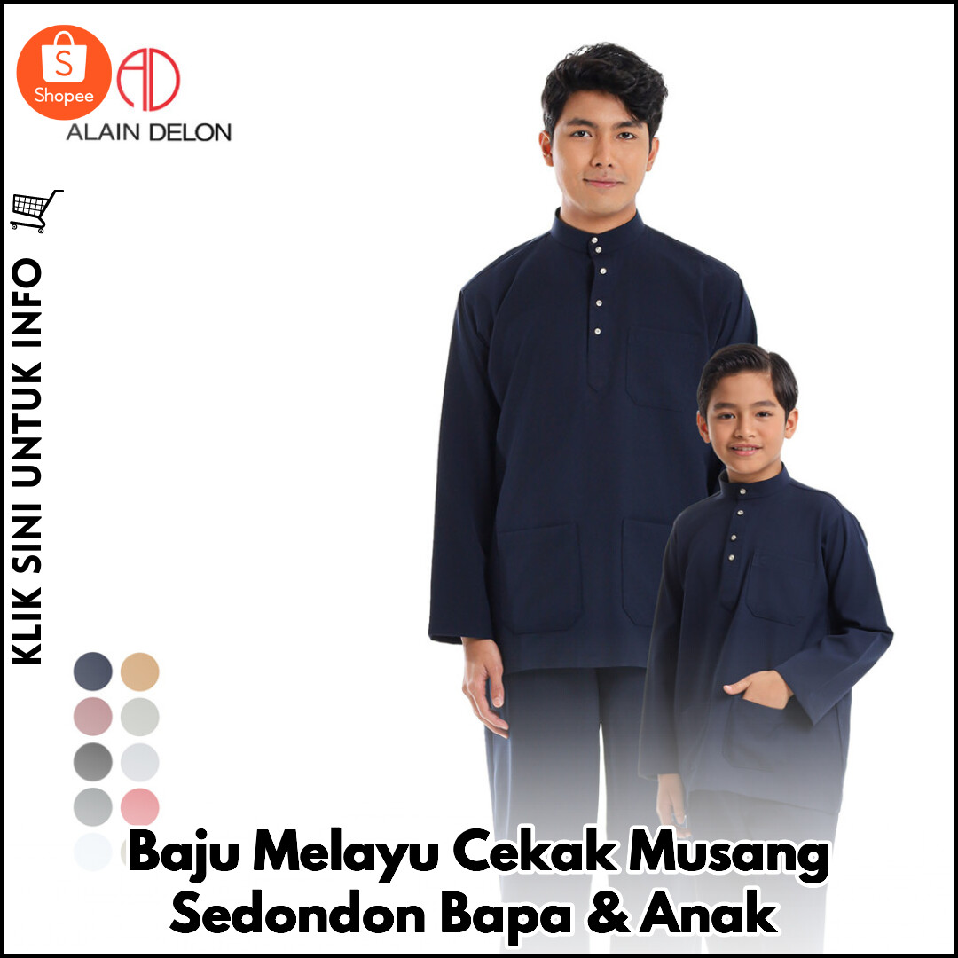 Baju Melayu Cekak Musang Sedondon Bapa & Anak