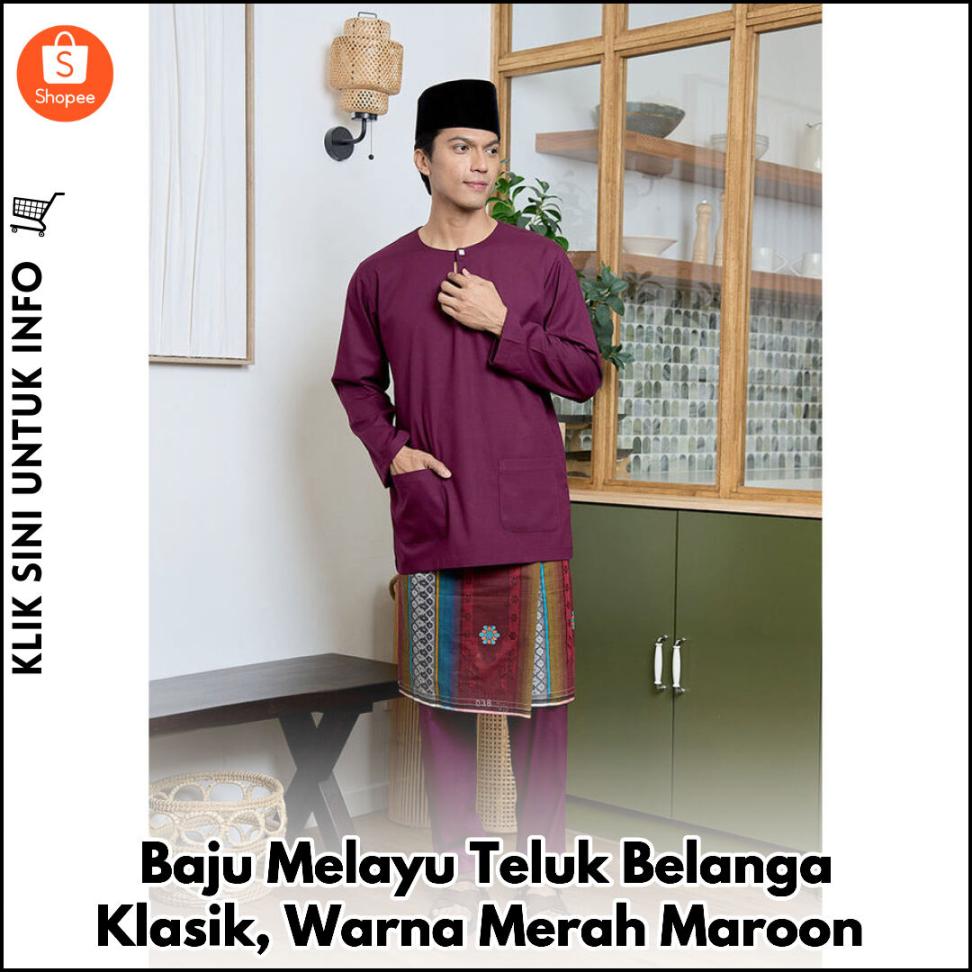 Baju Melayu Teluk Belanga Klasik, Warna Merah Maroon