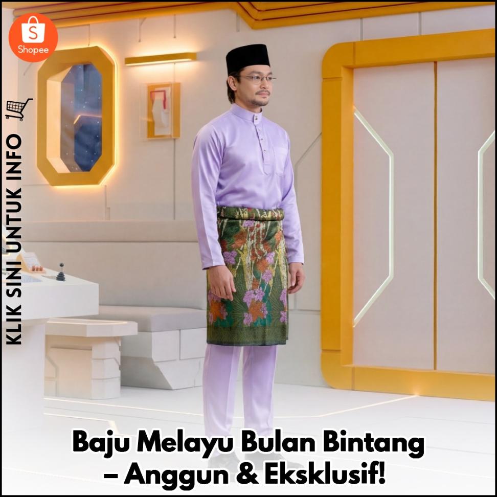 Baju Melayu Bulan Bintang – Anggun & Eksklusif!