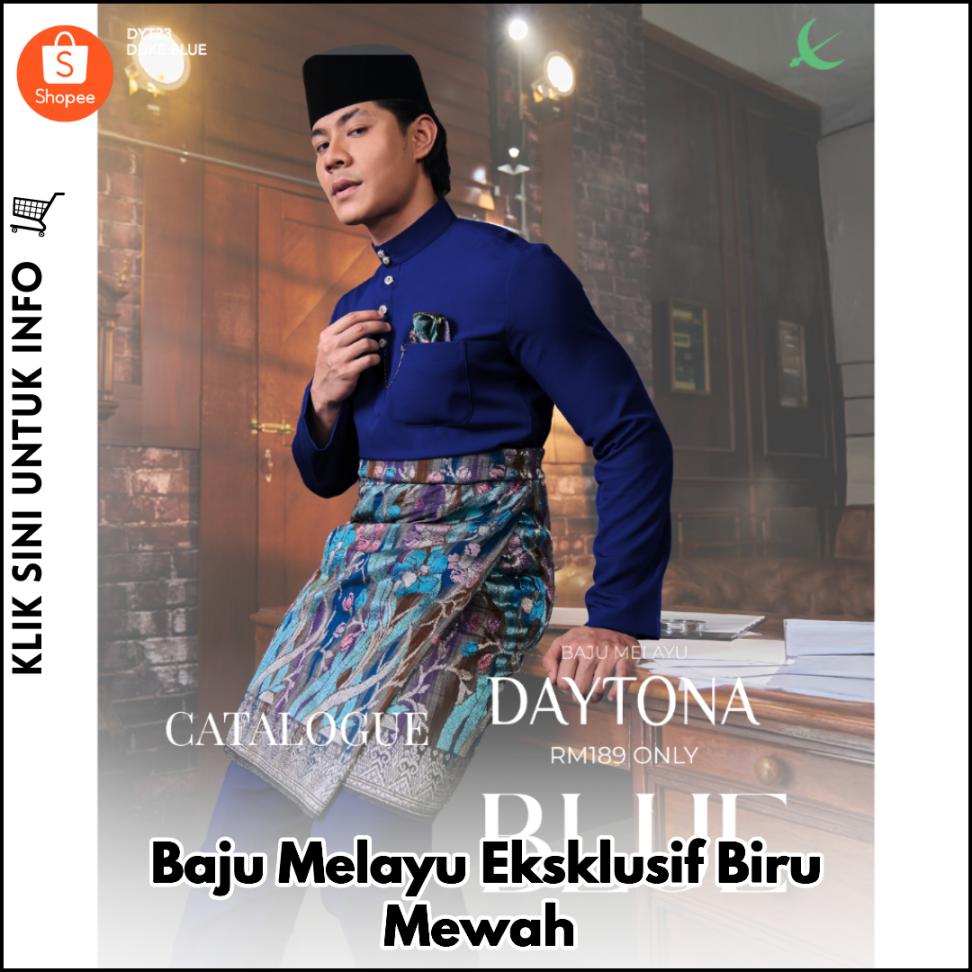 Baju Melayu Eksklusif Biru Mewah