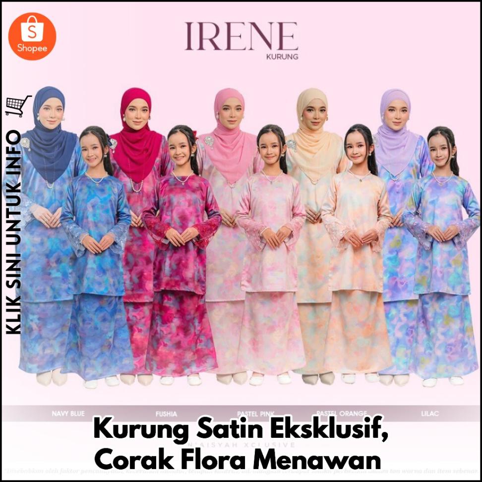 Kurung Satin Eksklusif, Corak Flora Menawan