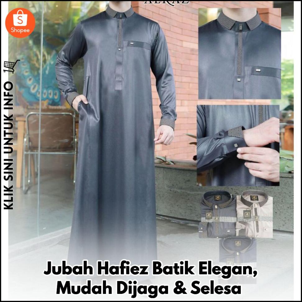 Jubah Hafiez Batik Elegan, Mudah Dijaga & Selesa