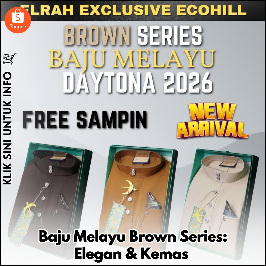 Baju Melayu Brown Series: Elegan & Kemas