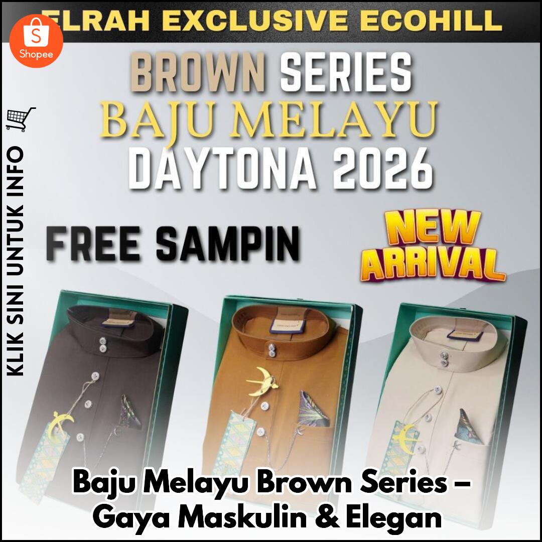 Baju Melayu Brown Series – Gaya Maskulin & Elegan