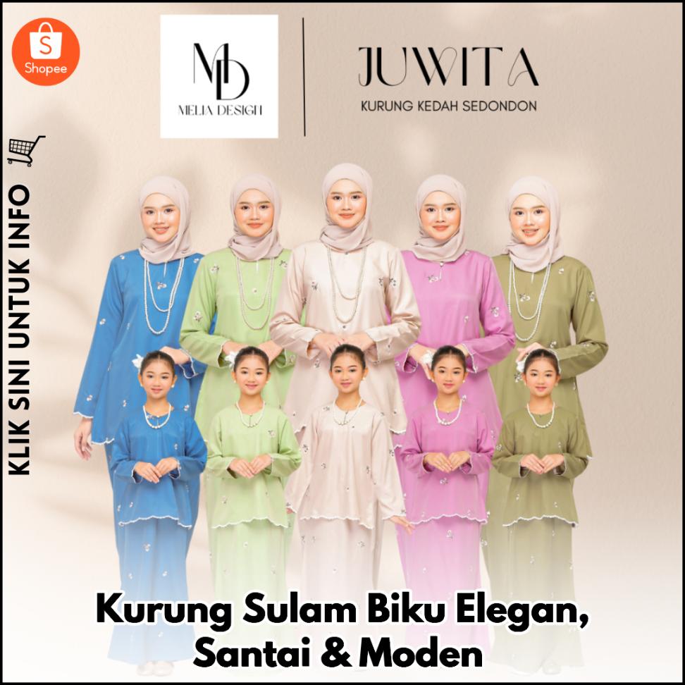 Kurung Sulam Biku Elegan, Santai & Moden