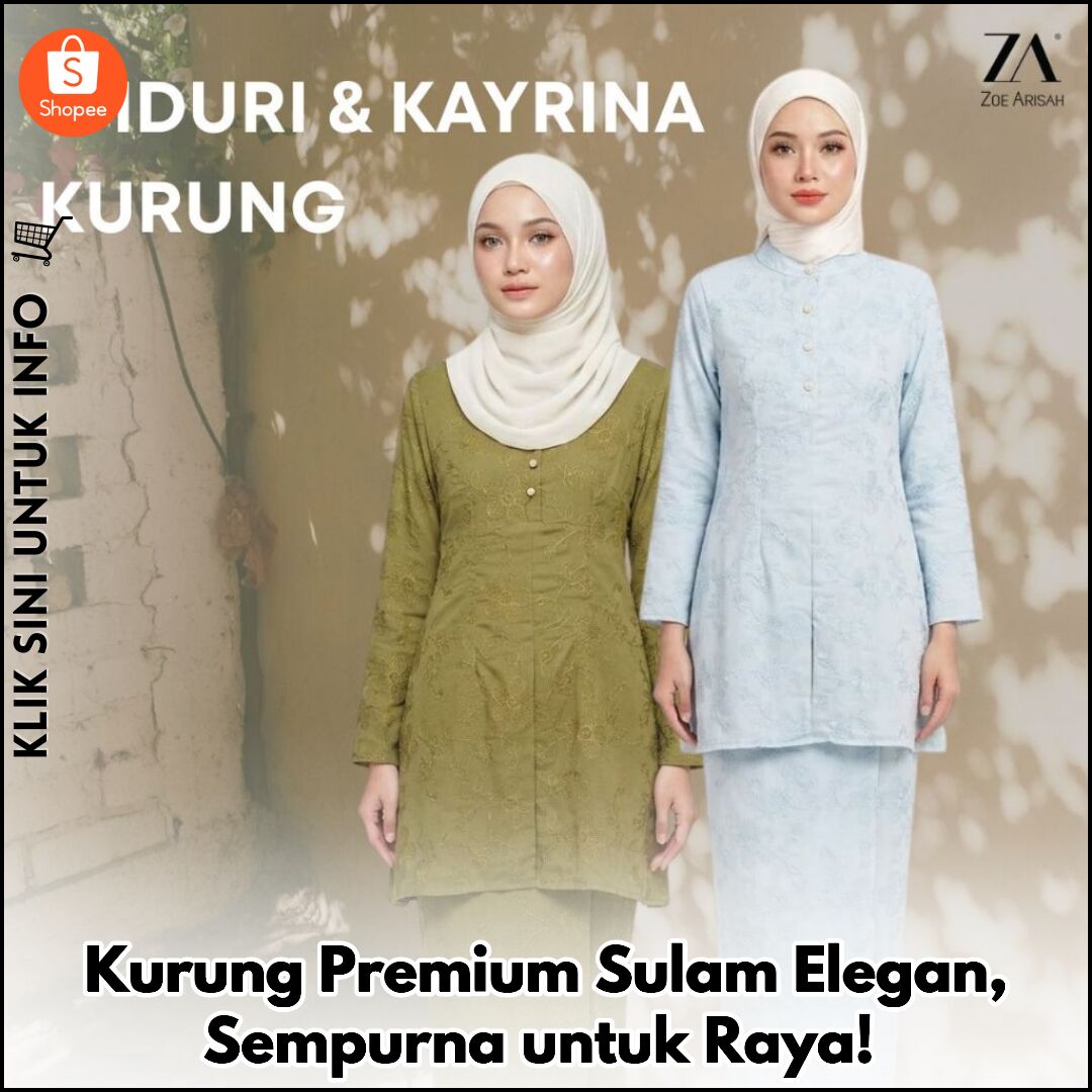 Kurung Premium Sulam Kebarung, Elegan & Selesa!