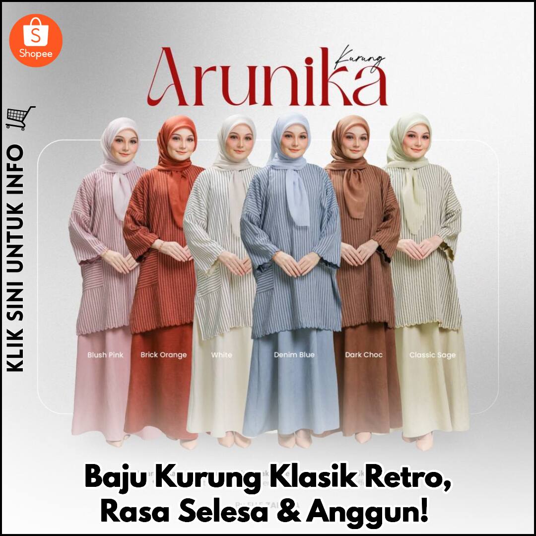 Baju Kurung Klasik Retro, Rasa Selesa & Anggun!