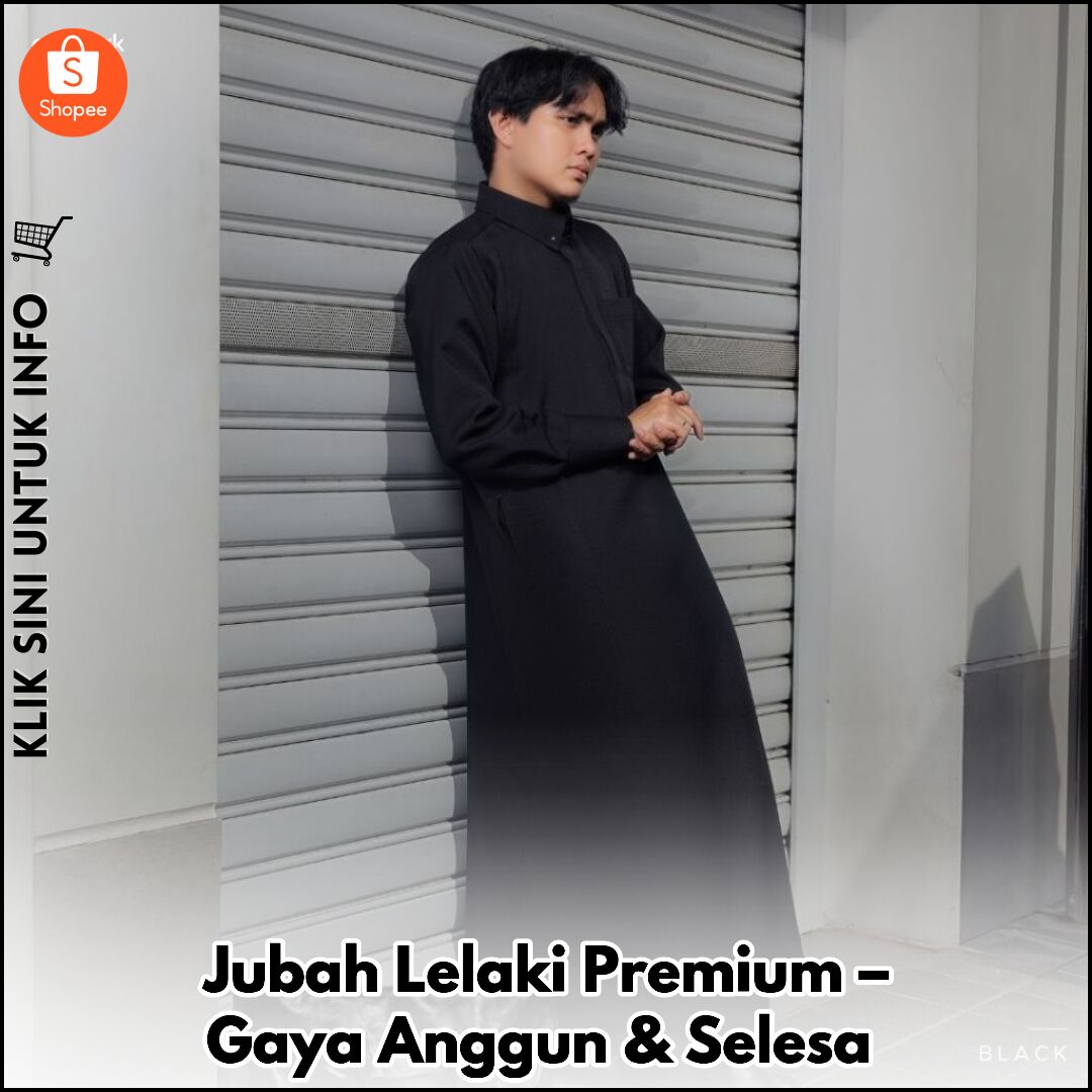 Jubah Lelaki Premium – Gaya Anggun & Selesa
