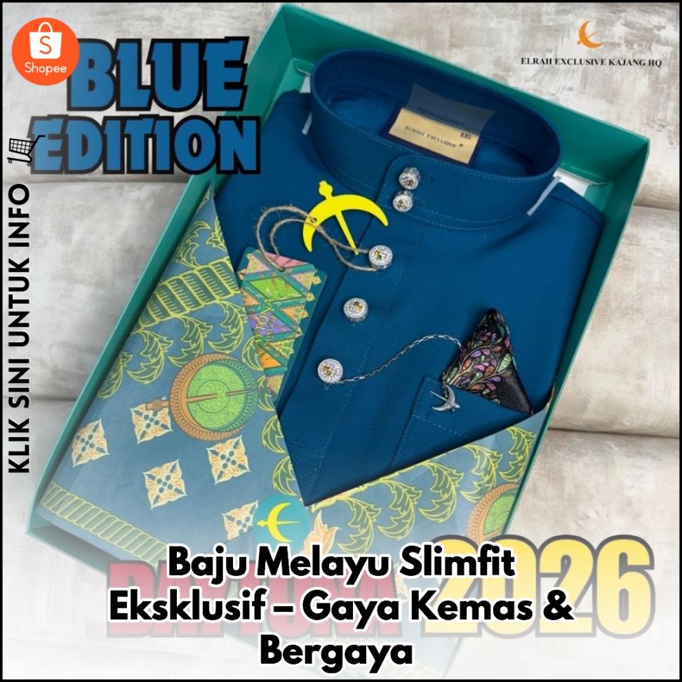Baju Melayu Slimfit Eksklusif – Gaya Kemas & Bergaya