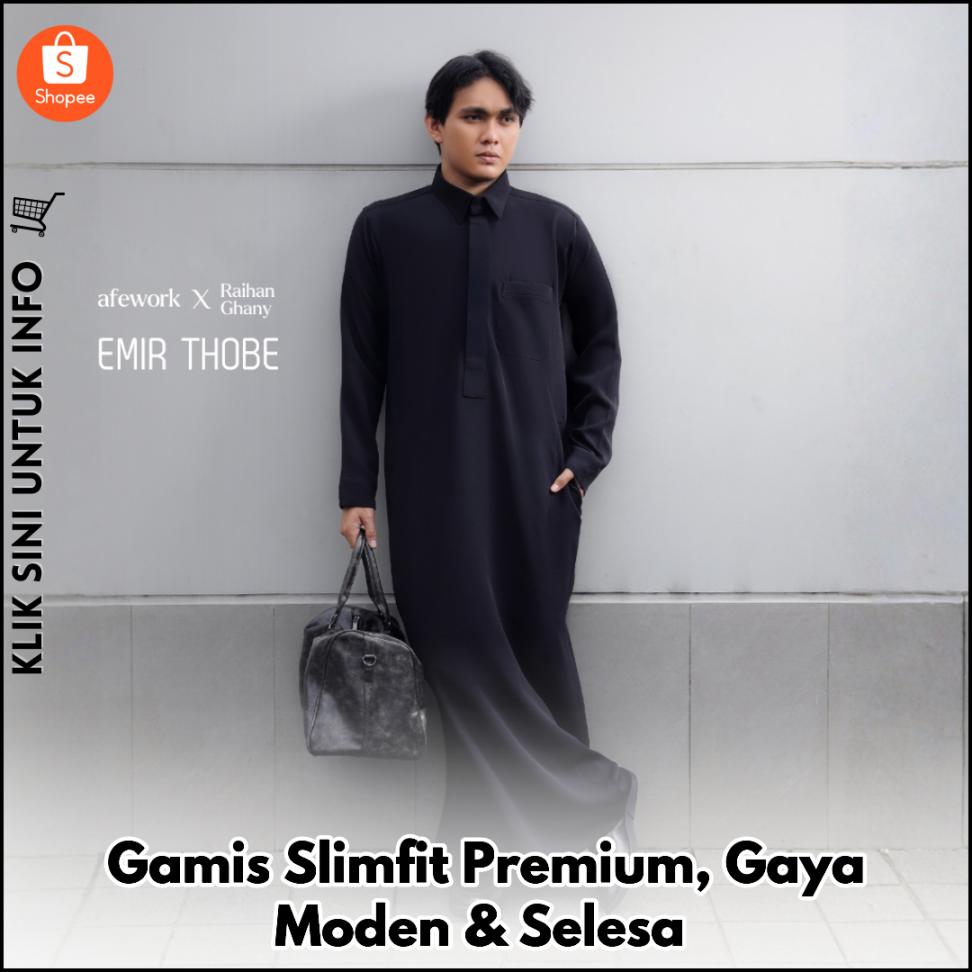 Gamis Slimfit Premium, Gaya Moden & Selesa