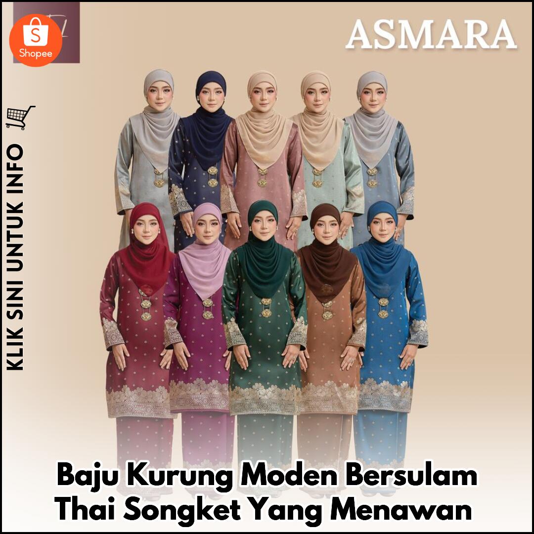 Baju Kurung Moden Bersulam Thai Songket Yang Menawan