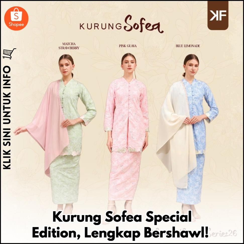Kurung Sofea Special Edition, Lengkap Bershawl!