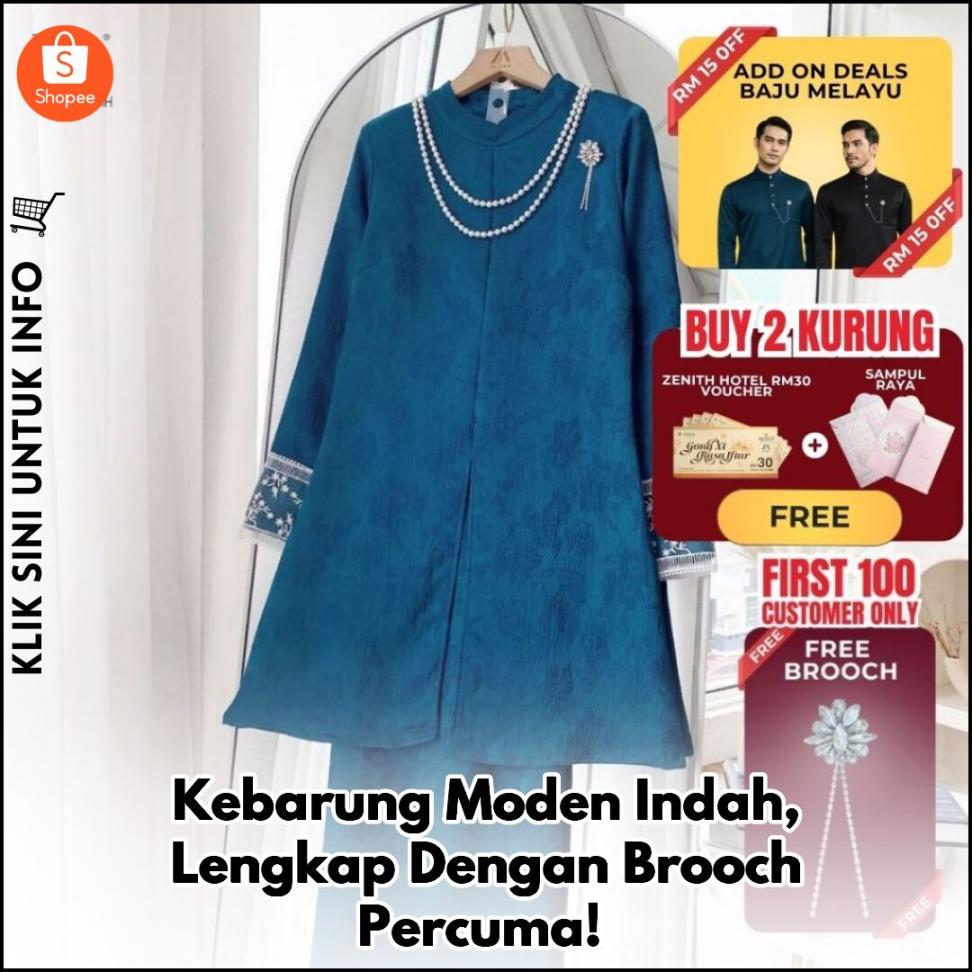 Kurung Moden Kebarung PREMIUM, Cantik & Elegan!