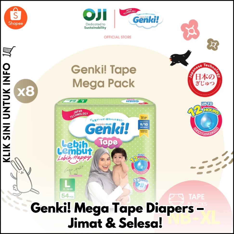 Genki! Mega Tape Diapers – Jimat & Selesa!