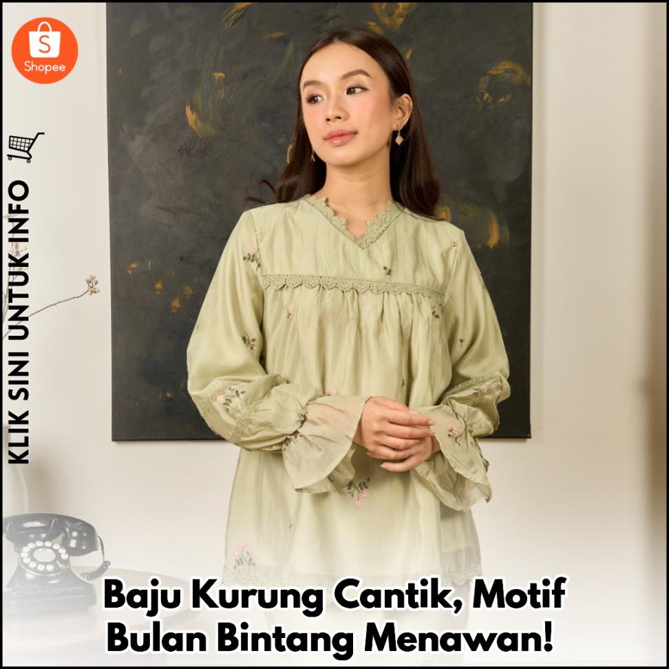 Baju Kurung Cantik, Motif Bulan Bintang Menawan!