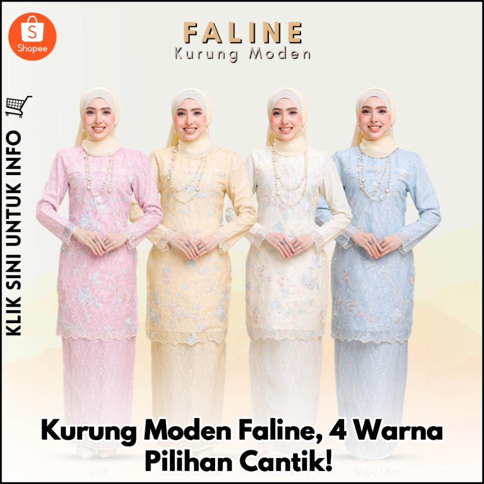 Kurung Moden Faline, 4 Warna Pilihan Cantik!