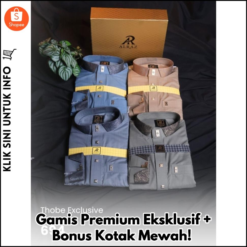Gamis Premium Eksklusif + Bonus Kotak Mewah!