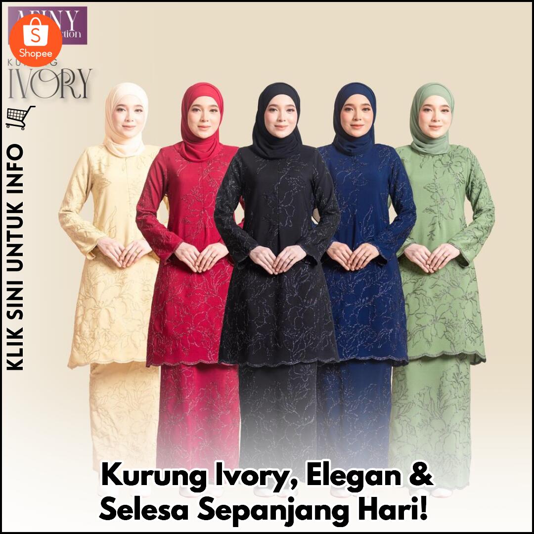 Kurung Ivory, Elegan & Selesa Sepanjang Hari!