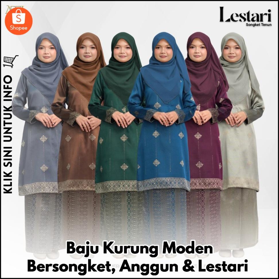 Baju Kurung Moden Bersongket, Anggun & Lestari