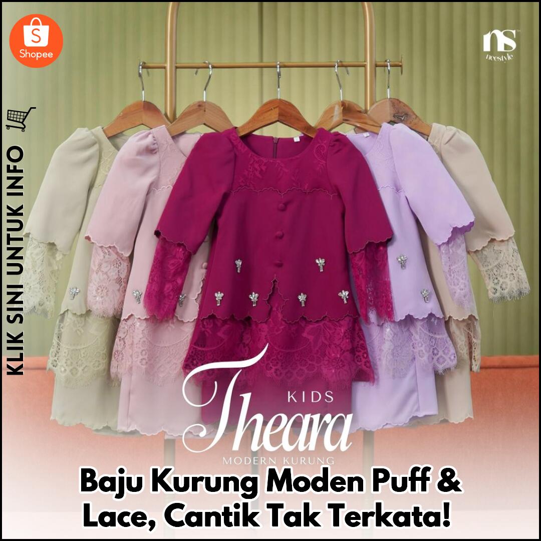 Baju Kurung Moden Puff & Lace, Cantik Tak Terkata!