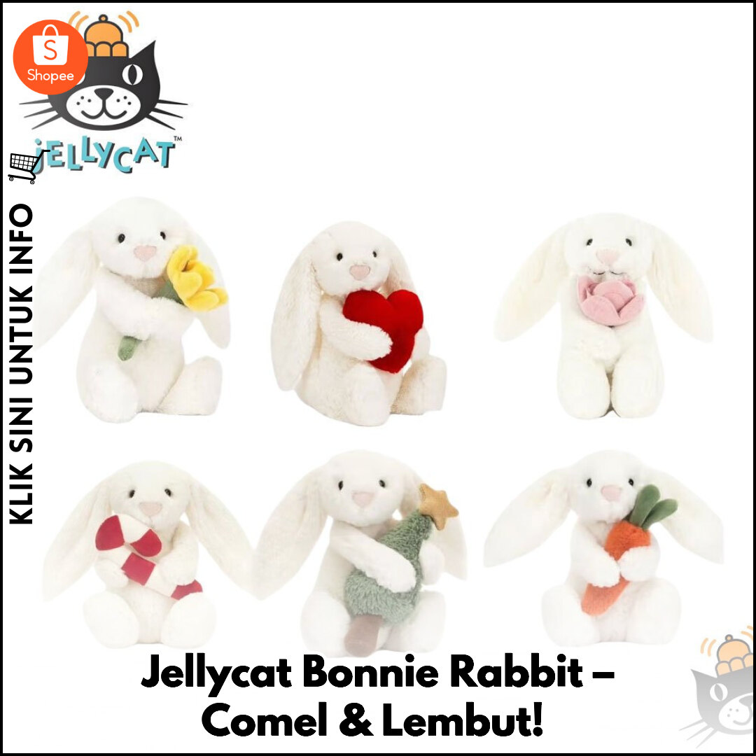 Jellycat Bonnie Rabbit – Comel & Lembut!