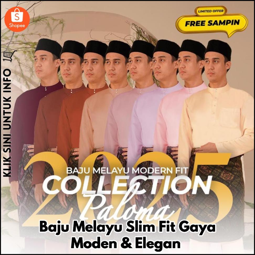 Baju Melayu Slim Fit Gaya Moden & Elegan