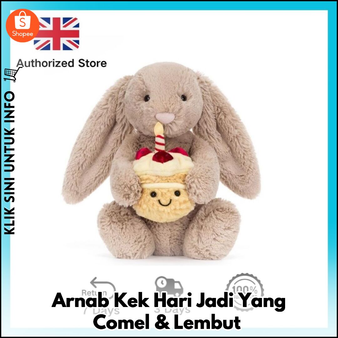 Arnab Kek Hari Jadi Yang Comel & Lembut