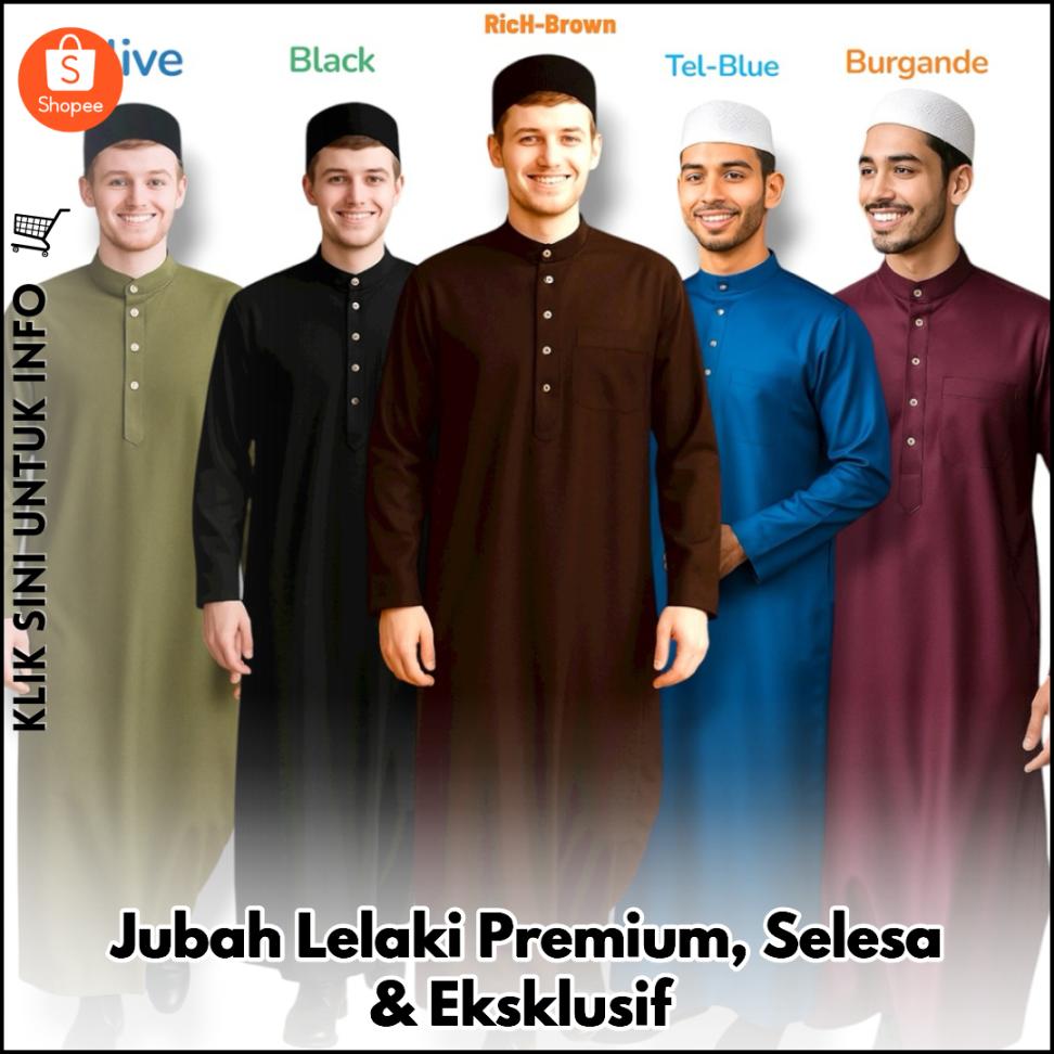 Jubah Lelaki Premium, Selesa & Eksklusif