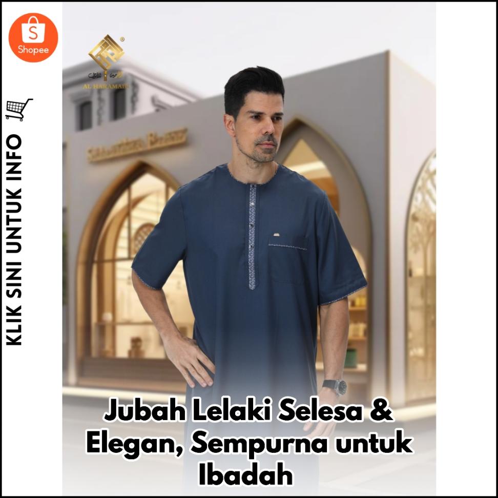 Jubah Lelaki Selesa & Elegan, Sempurna untuk Ibadah