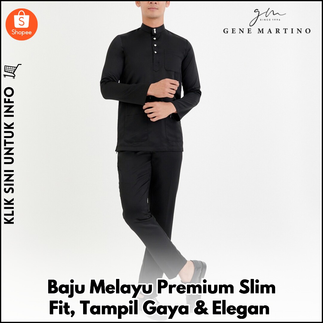 Baju Melayu Premium Slim Fit, Tampil Gaya & Elegan