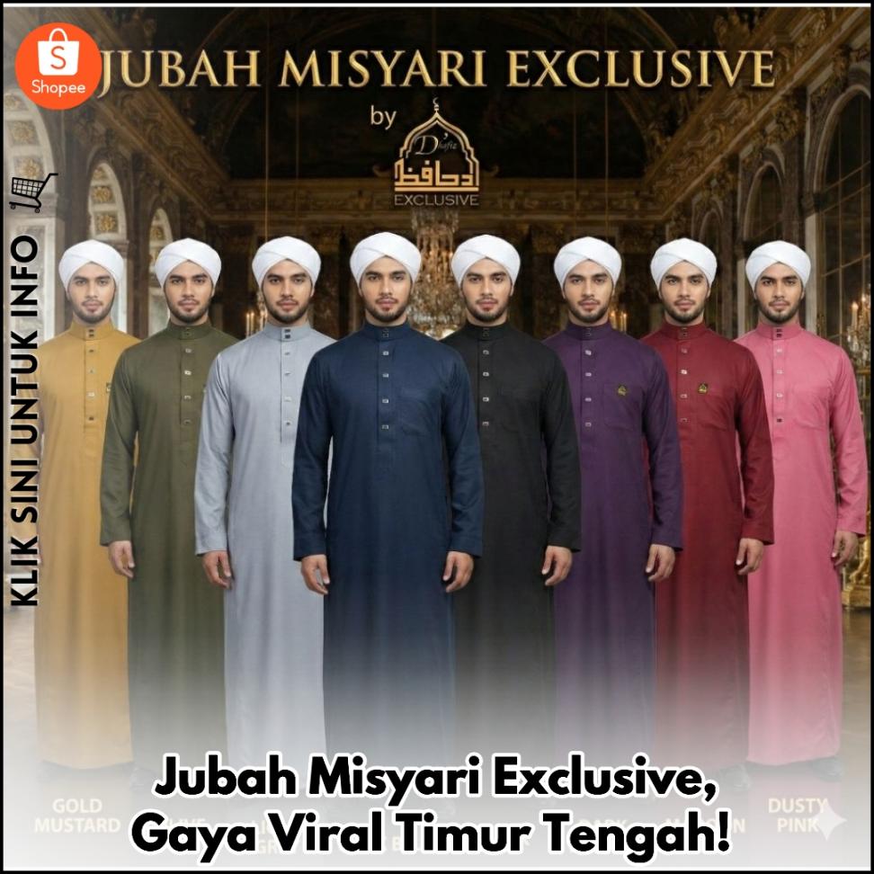 Jubah Misyari Exclusive, Gaya Timur Tengah Yang Viral!