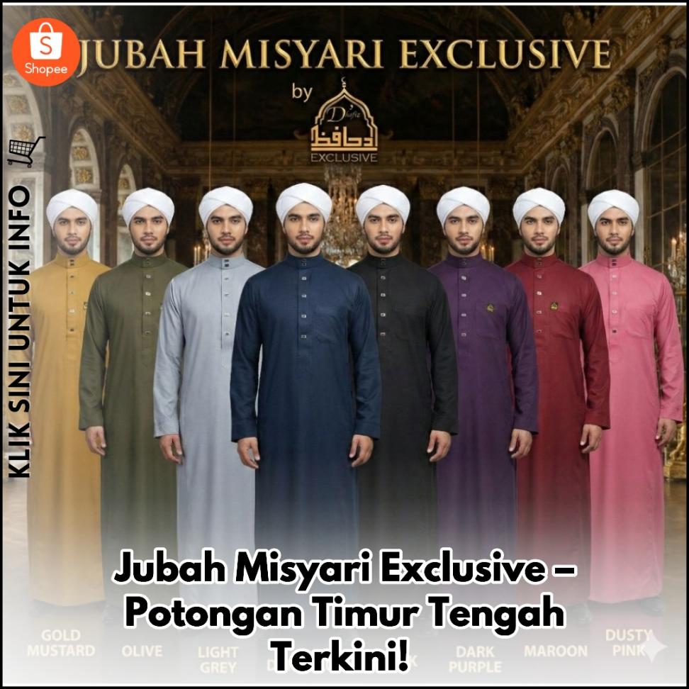Jubah Misyari Exclusive – Potongan Timur Tengah Terkini!