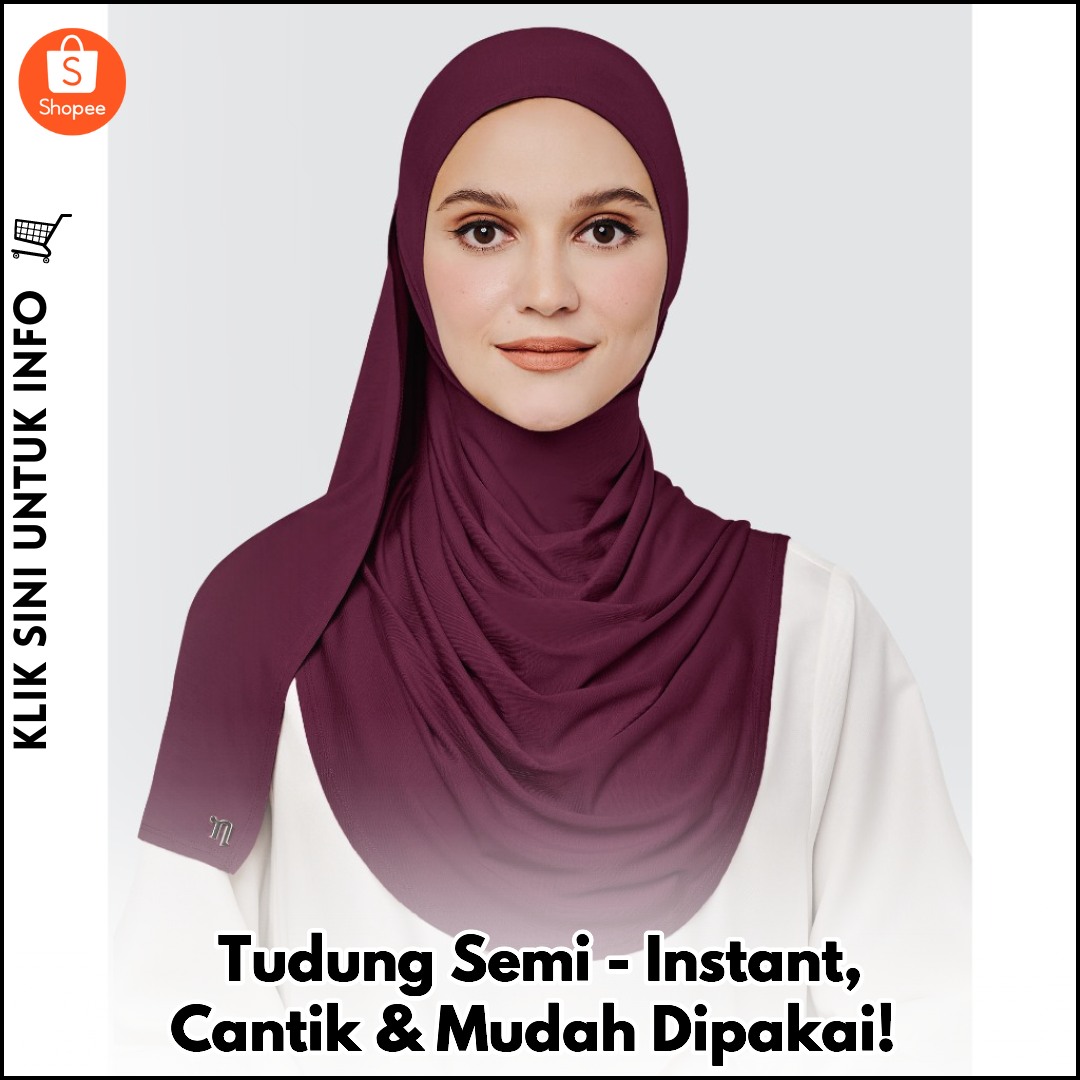Tudung Semi-Instant, Cantik & Mudah Dipakai!
