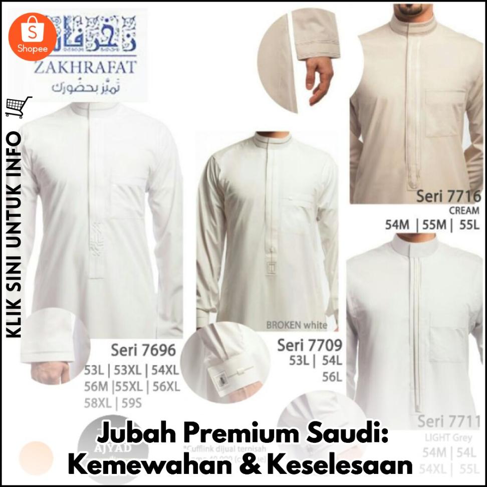 Jubah Premium Saudi: Kemewahan & Keselesaan