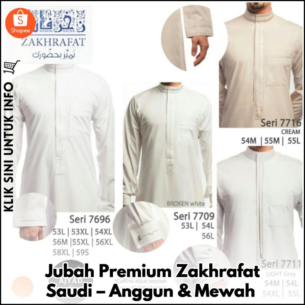 Jubah Premium Zakhrafat Saudi – Anggun & Mewah