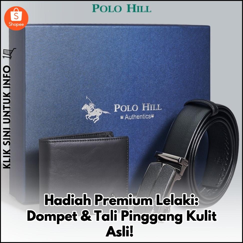 Hadiah Premium Lelaki: Dompet & Tali Pinggang Kulit Asli!
