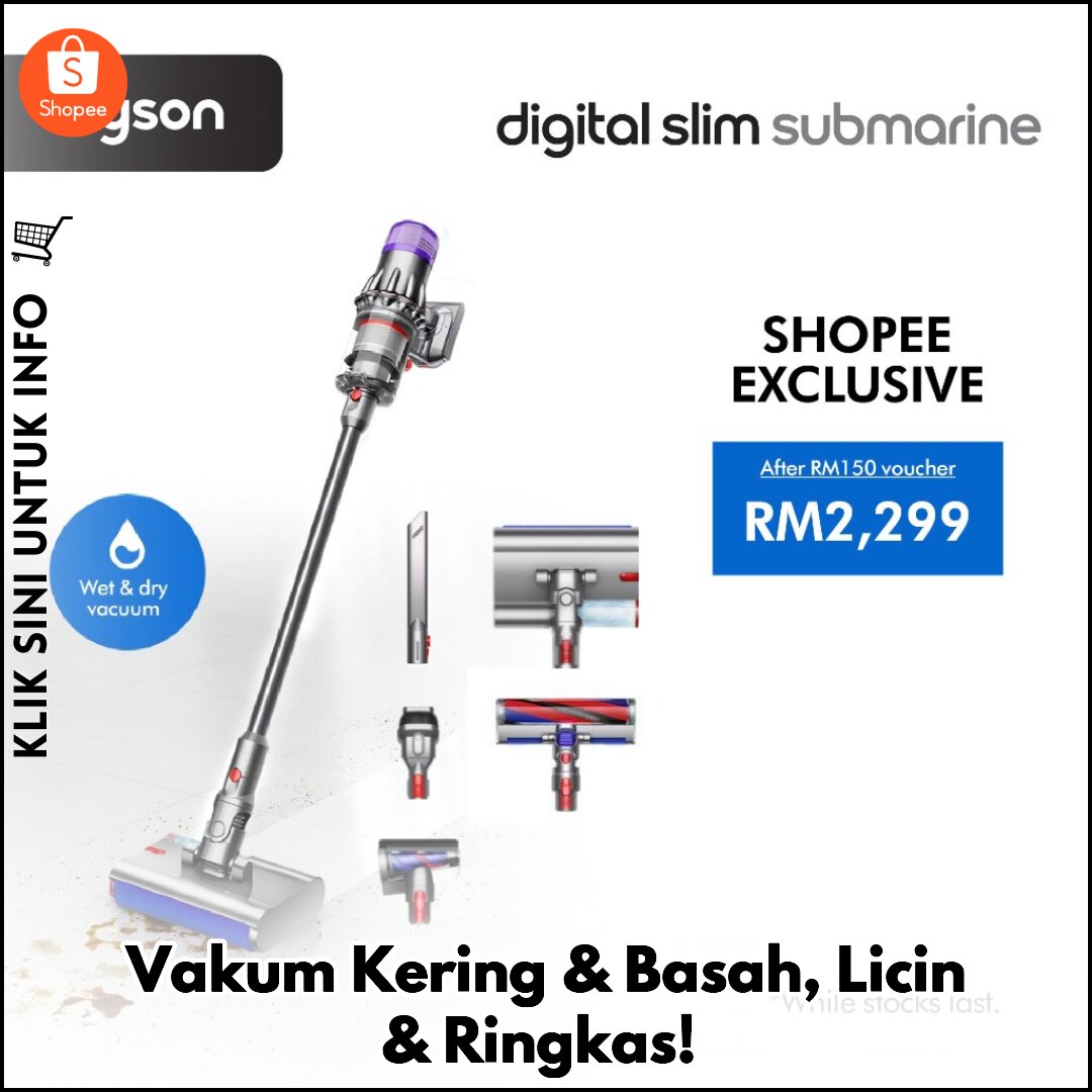 Vakum Kering & Basah, Licin & Ringkas!