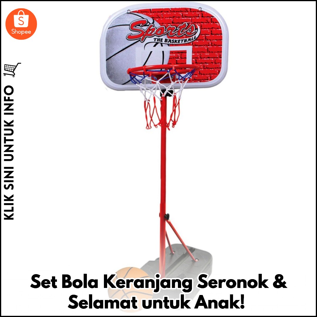 Set Bola Keranjang Seronok & Selamat untuk Anak!