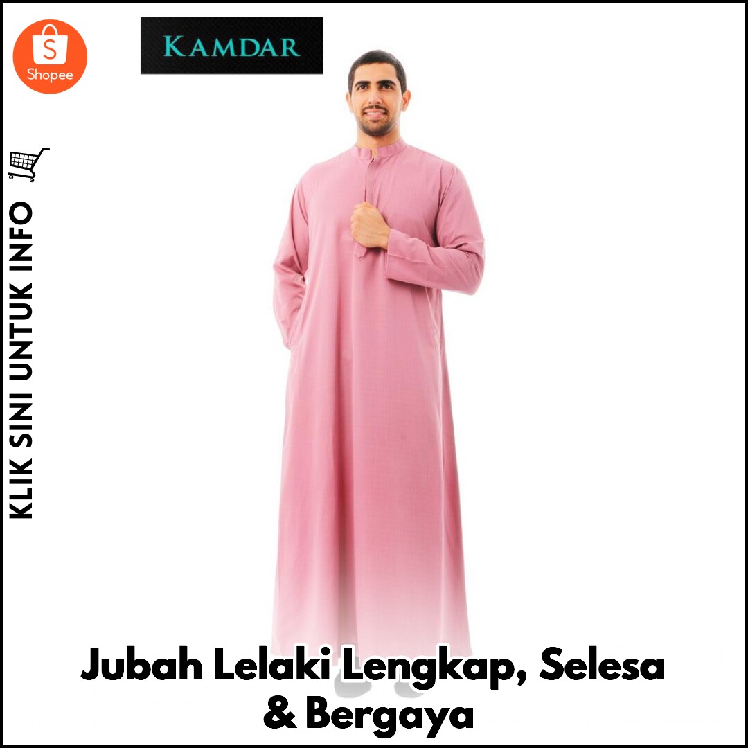 Jubah Lelaki Lengkap, Selesa & Bergaya