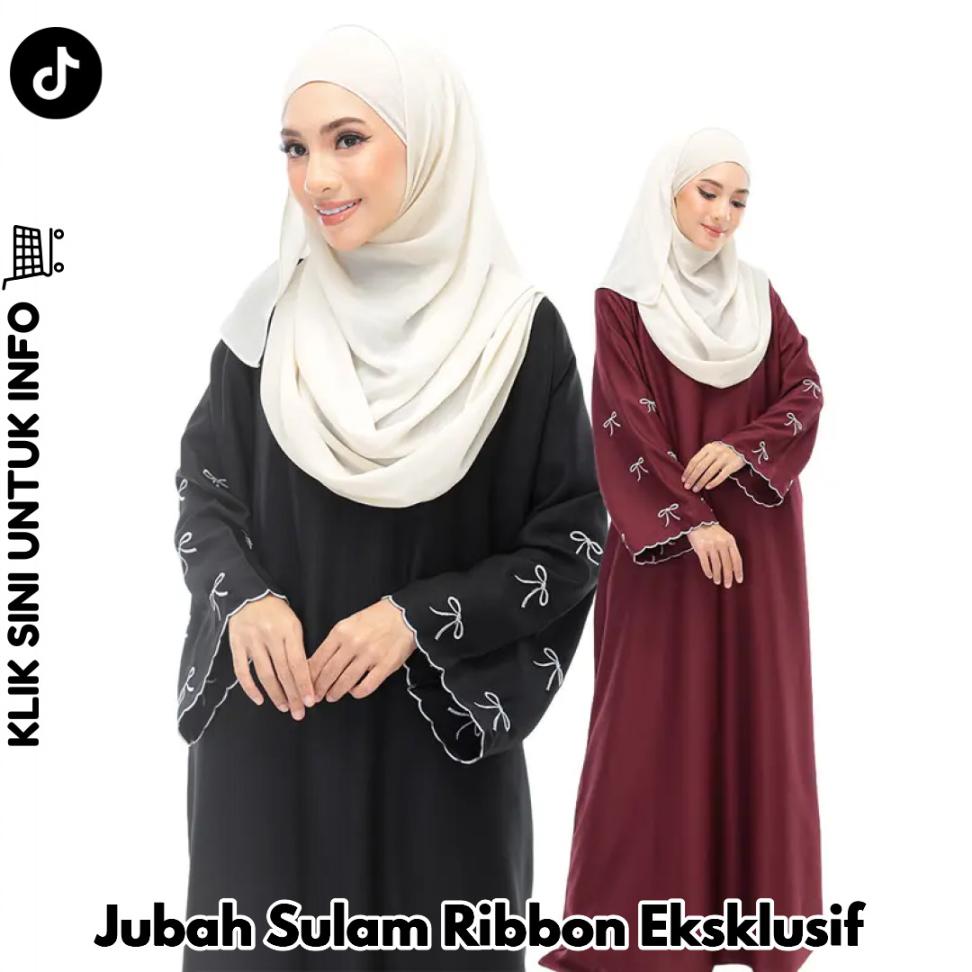 Jubah Sulam Ribbon Eksklusif