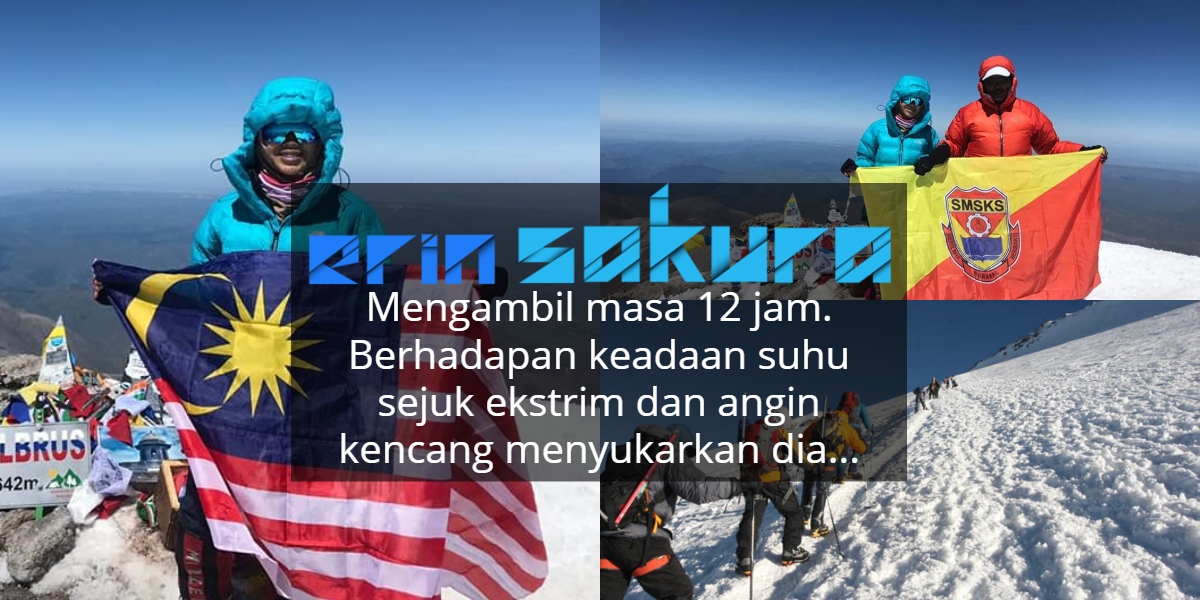 Kibar Jalur Gemilang Di Puncak Gunung Elbrus, Pelajar Form 4 Ini Raih Perhatian