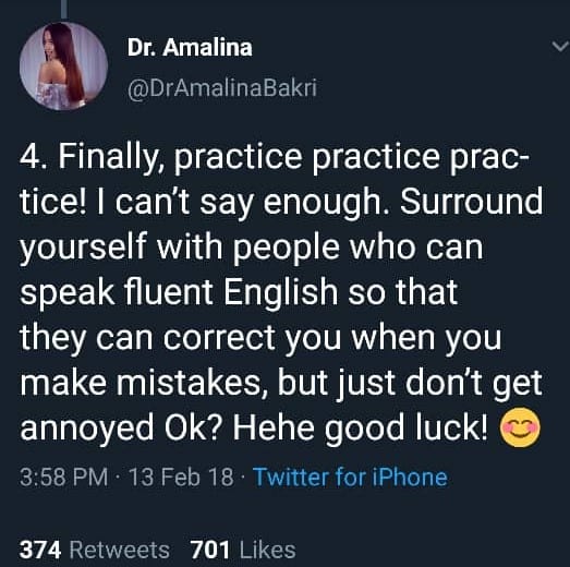 Tak Yakin Nak Cakap Dalam English? Cuba 4 Tips Berkesan Daripada Dr Amalina Ini