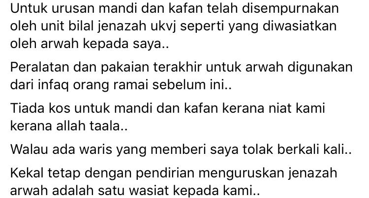 Anak Pergi Dulu, Isteri Pula Menyusul Lepas Bertarung Nyawa Akibat Sesak Nafas