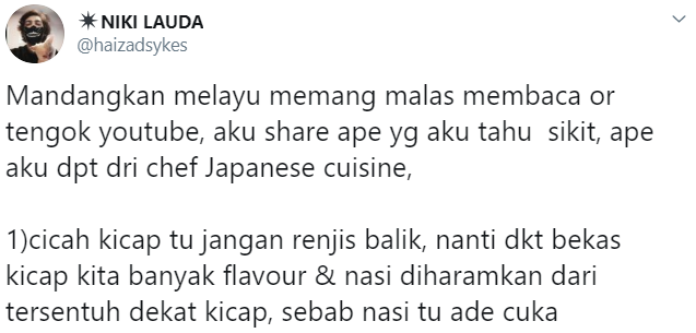 “Orang Malaysia Sangat Bazir Duit Sebab Tak Reti Makan Sushi Dengan Cara Betul”
