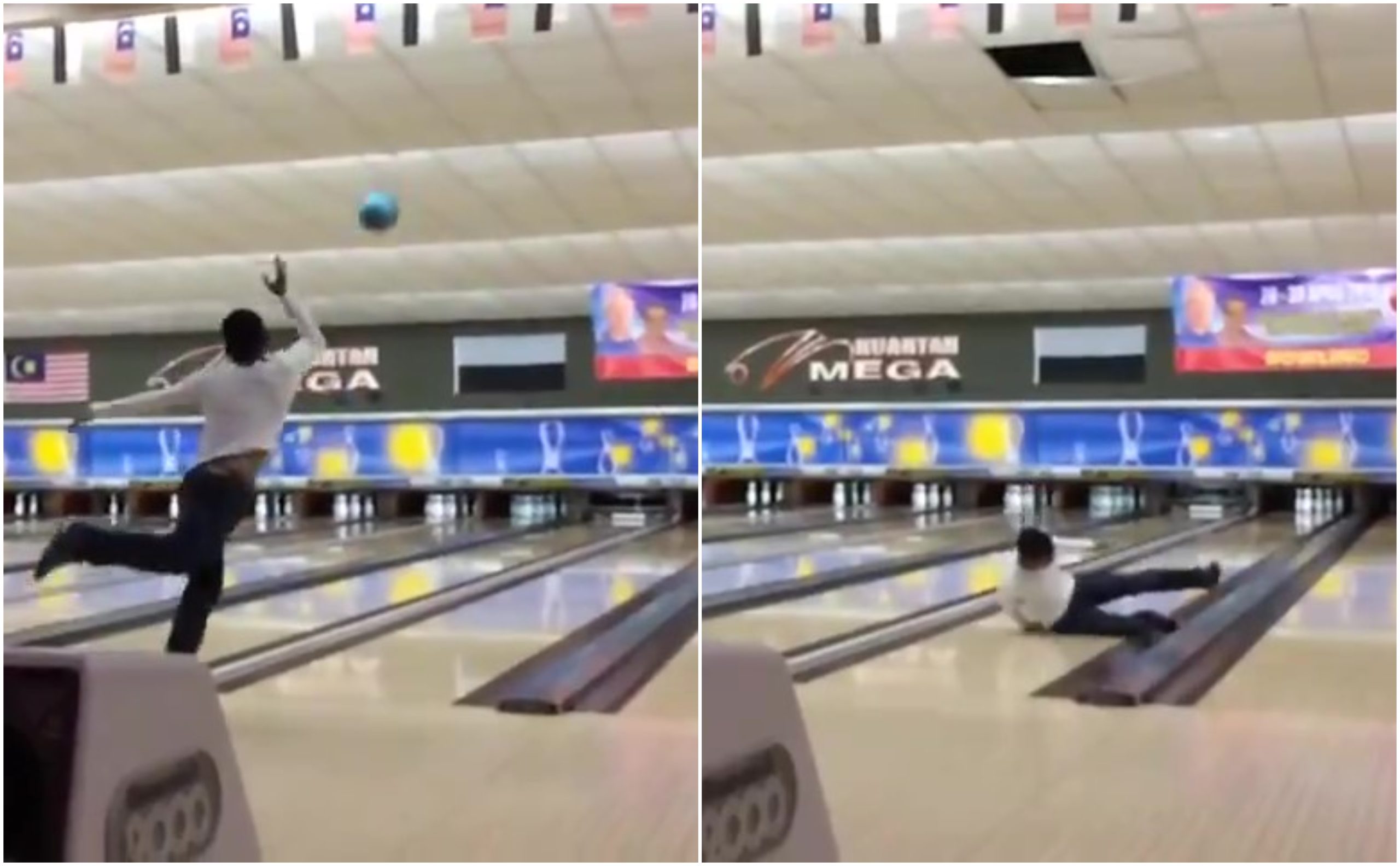 [VIDEO] Gelagat Pemain Bowling Ini Jadi Viral, Campak Bola Melayang ‘Ke Bulan’