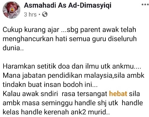 Anak Mengadu Teruk Dimarah, Ibu Terjah & Denda Ustazah Merangkak Satu Kelas
