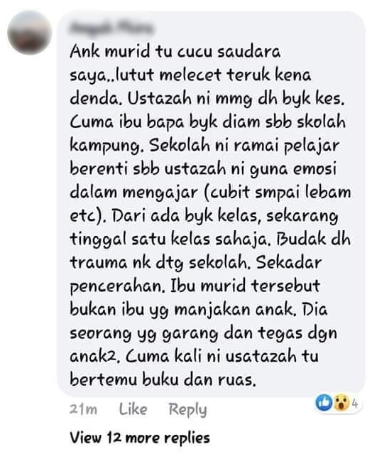 Viral Disuruh Merangkak Satu Kelas, Ustazah Didakwa Dah Banyak Cederakan Murid?