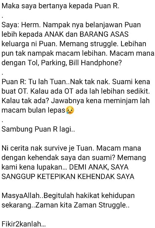 Demi Tanggung Anak-Anak, Realitinya Mak Ayah Gaji RM6,000 Sebulan Pun Tak Cukup
