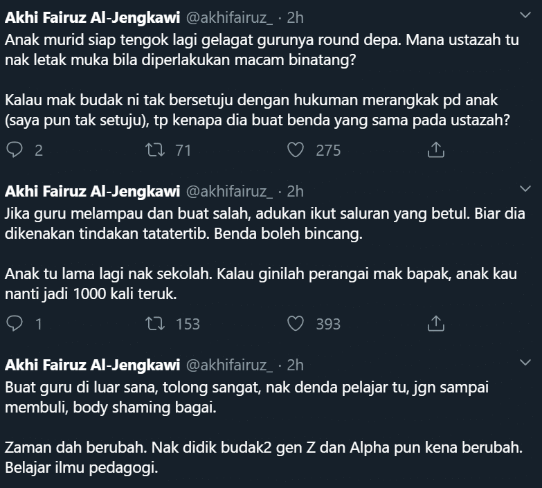 Viral Disuruh Merangkak Satu Kelas, Ustazah Didakwa Dah Banyak Cederakan Murid?