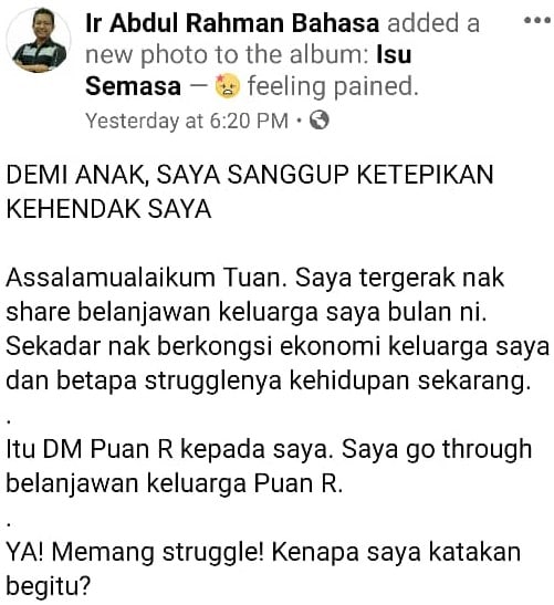 Demi Tanggung Anak-Anak, Realitinya Mak Ayah Gaji RM6,000 Sebulan Pun Tak Cukup